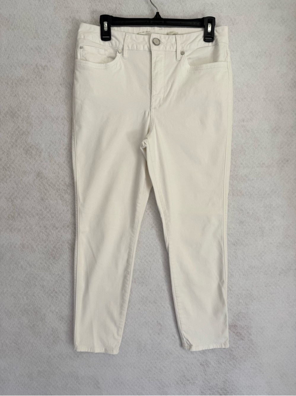 Seven7 Skin-Fit High Rise Skinny Crop Pants size 12‎ white